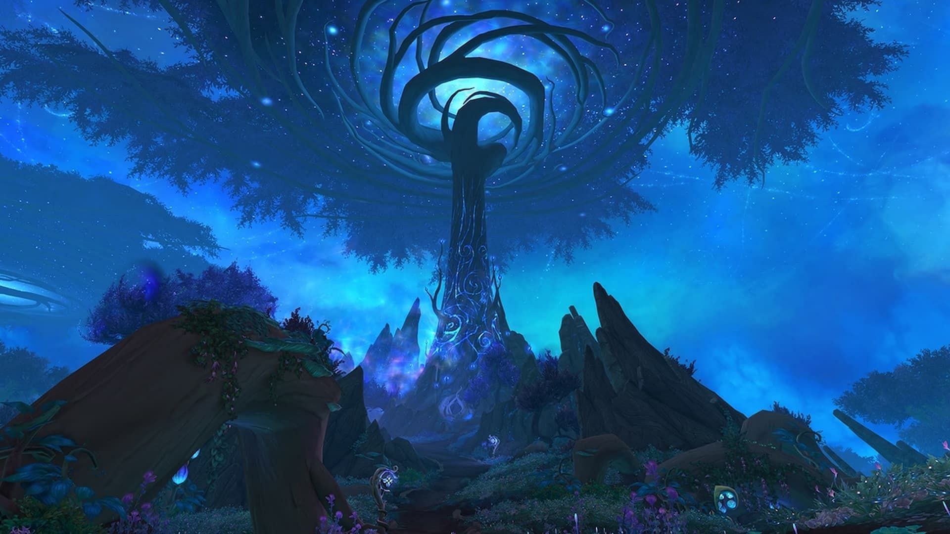 Ardenweald is a domain of restoration tended by the mystic night fae in World of Warcraft. (Image via Blizzard Entertainment)