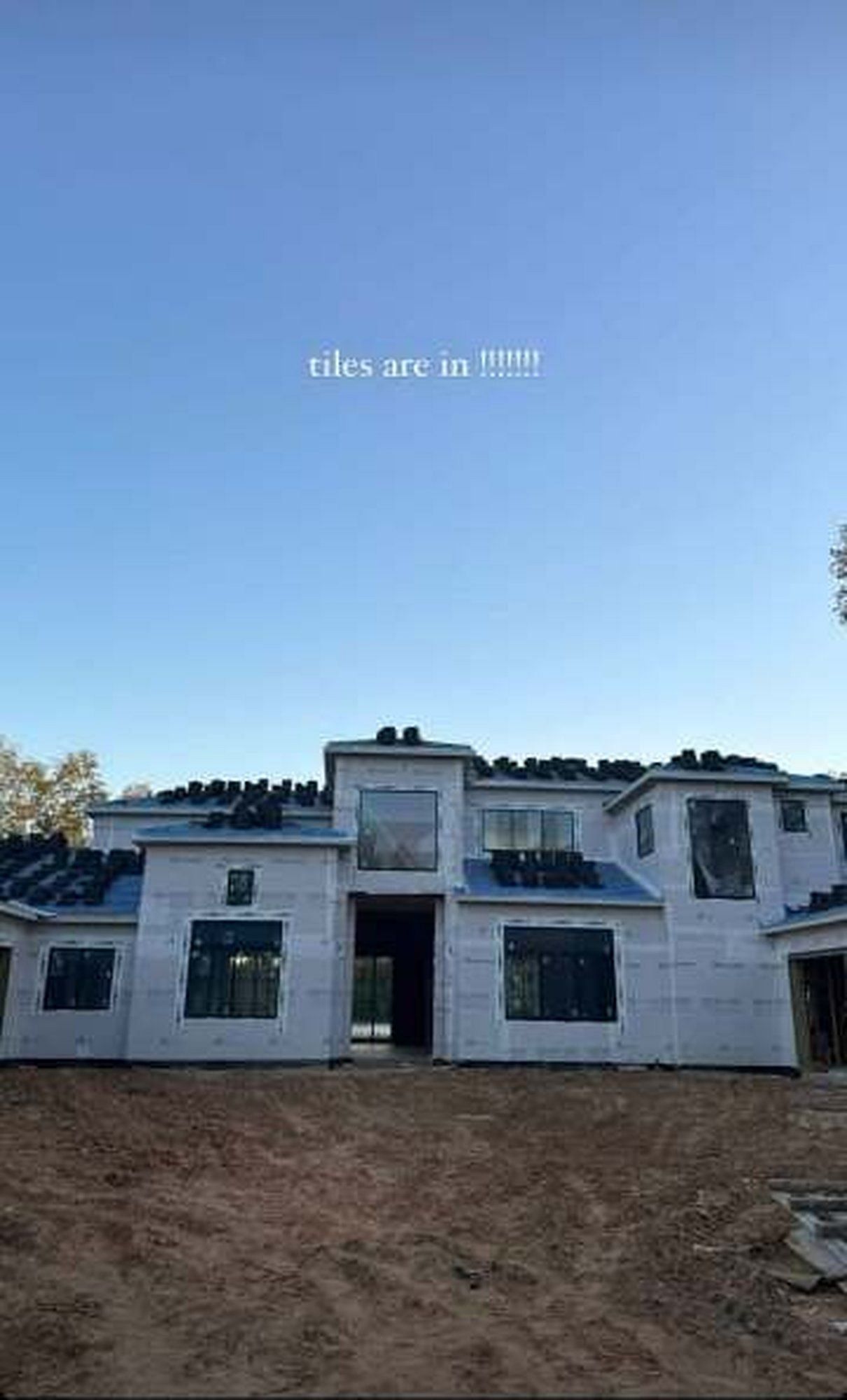 The front of Jonathan Owens and Simone Biles&#039; new house (still under construction)