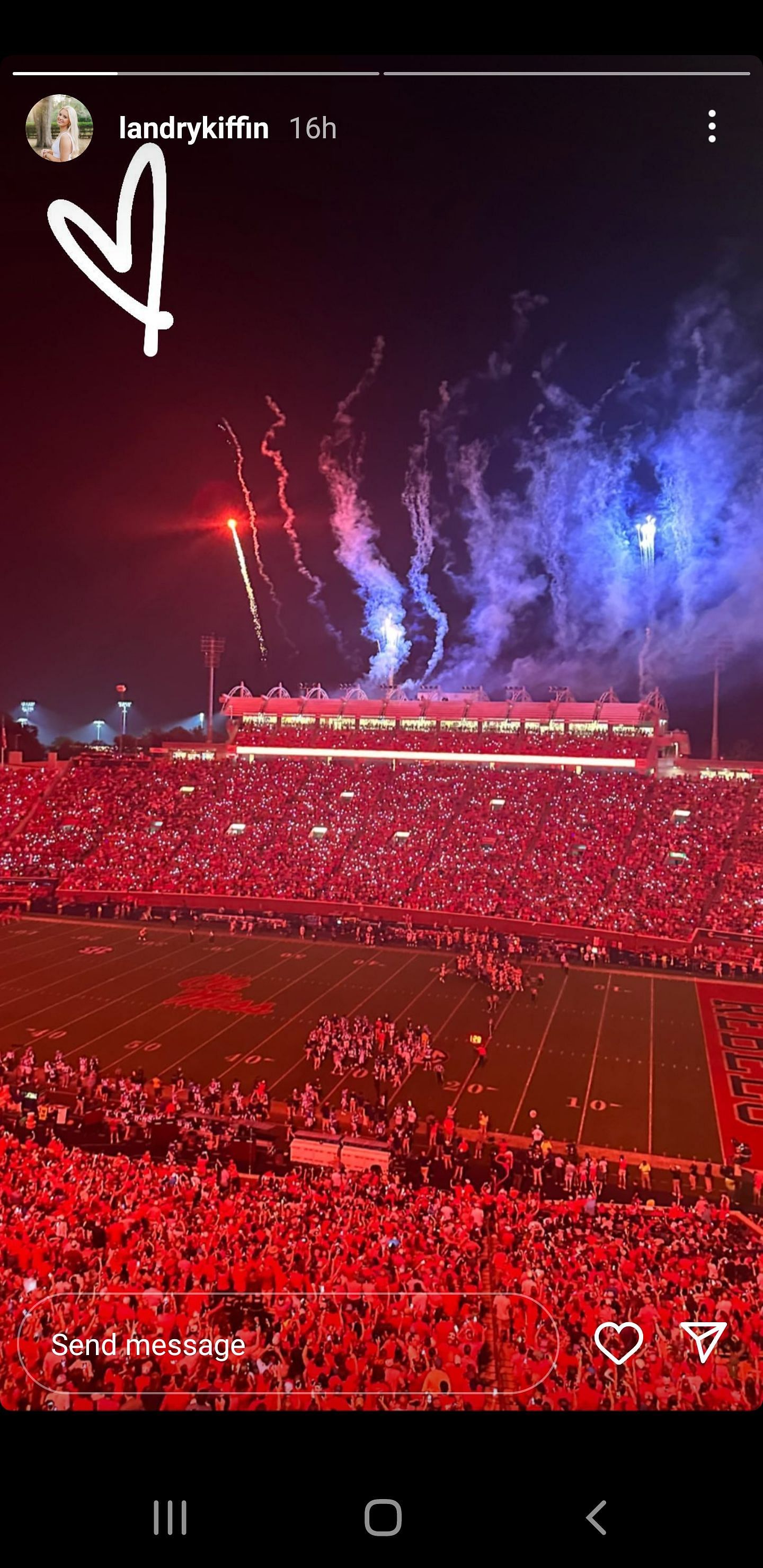 Landry Kiffin captured the post-game ambiance at Vaught-Hemmingway