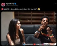 The streamer failed to impress Ishika (Image via Speedy HQ/X)