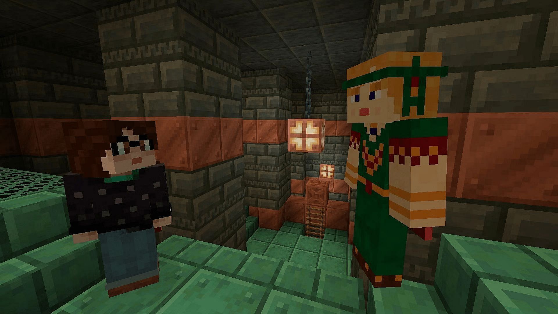 Les chambres de procès peuvent être trouvées sous terre avec différentes dispositions (Image via Mojang)