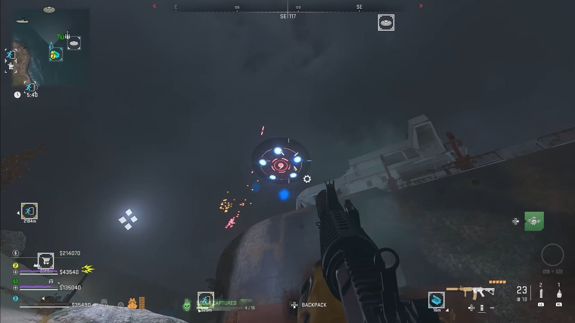 Warzone 2 flying close to UFO anomaly (Image via YouTube/MrDalekJD)