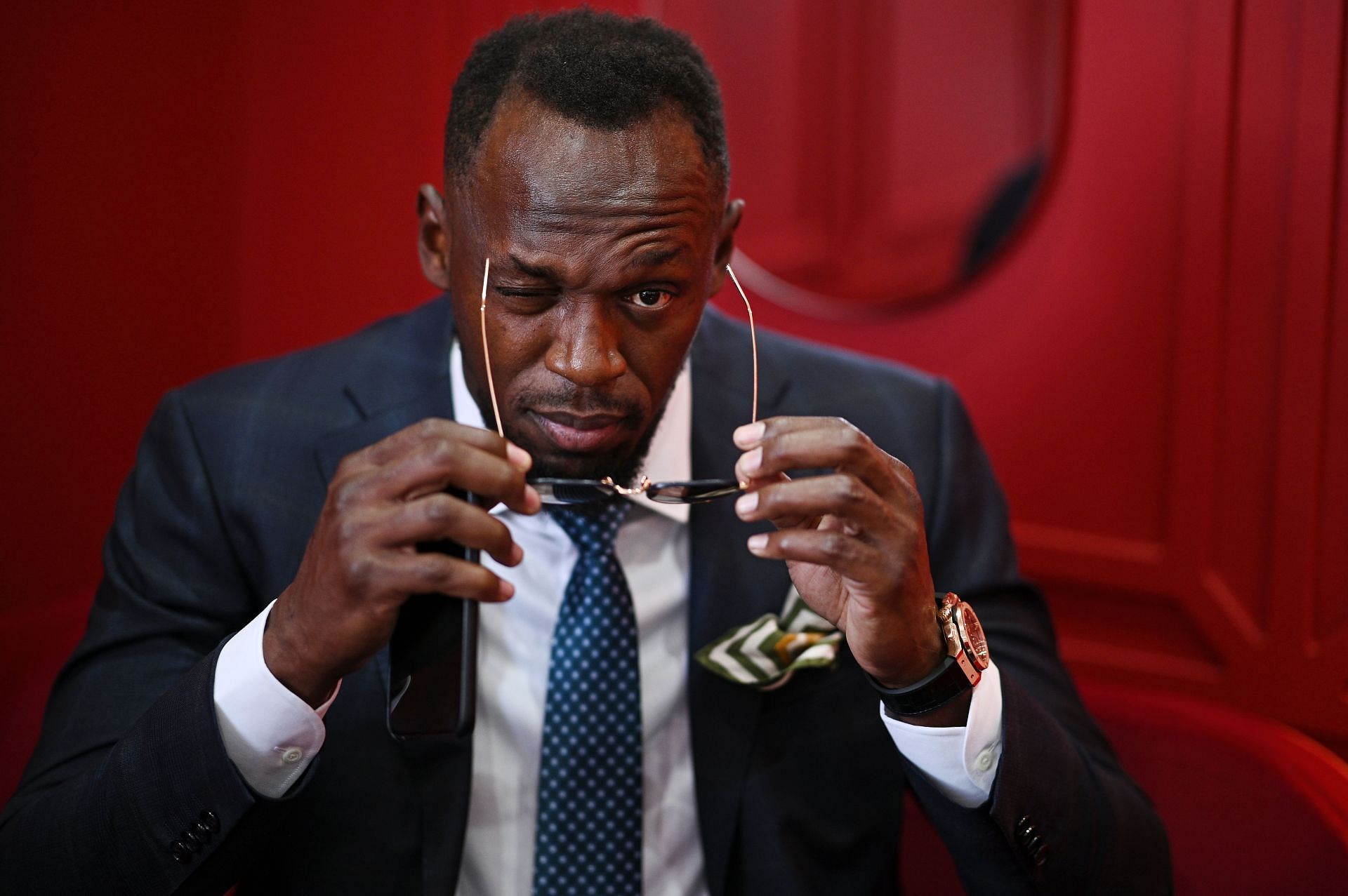 Usain Bolt attends Melbourne Cup Day at Flemington Racecourse