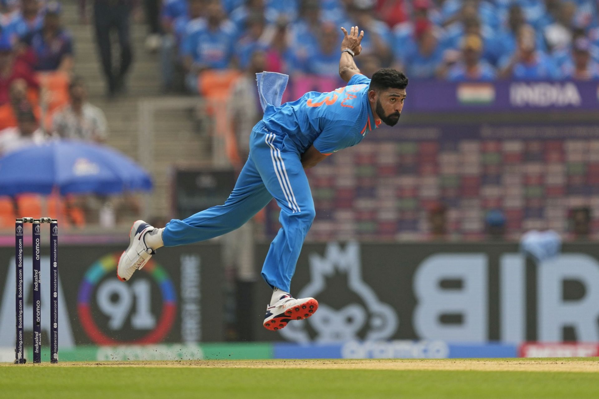 Mohammed Siraj hasn&#039;t been at his potent best in World Cup 2023. [P/C: AP]