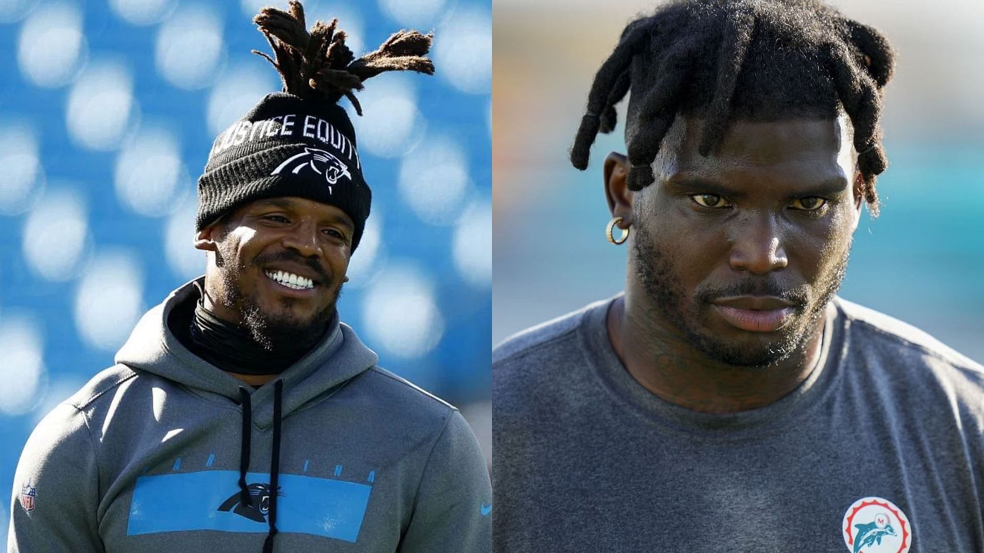 Former NFL MVP Cam Newton and wide receiver Tyreek Hill