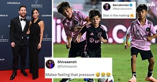 "Star in the making" "When Messi retires, I can support him" - Lionel Messi and Antonela Roccuzzo spotted watching Mateo in action, fans react