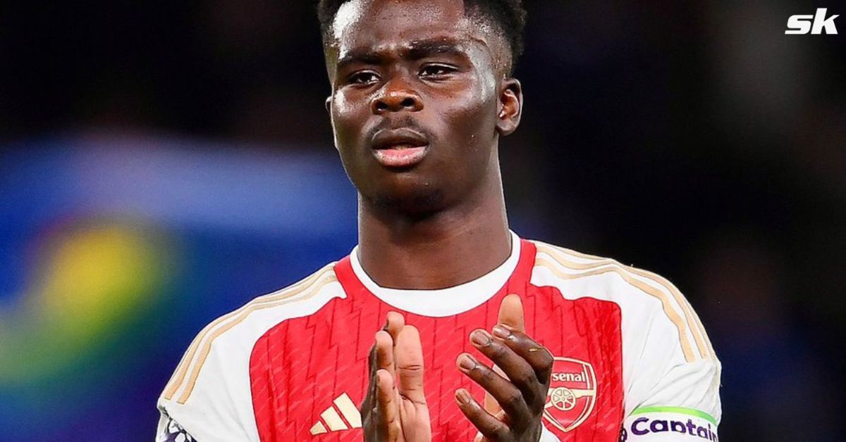 Bukayo Saka wore the Arsenal captain