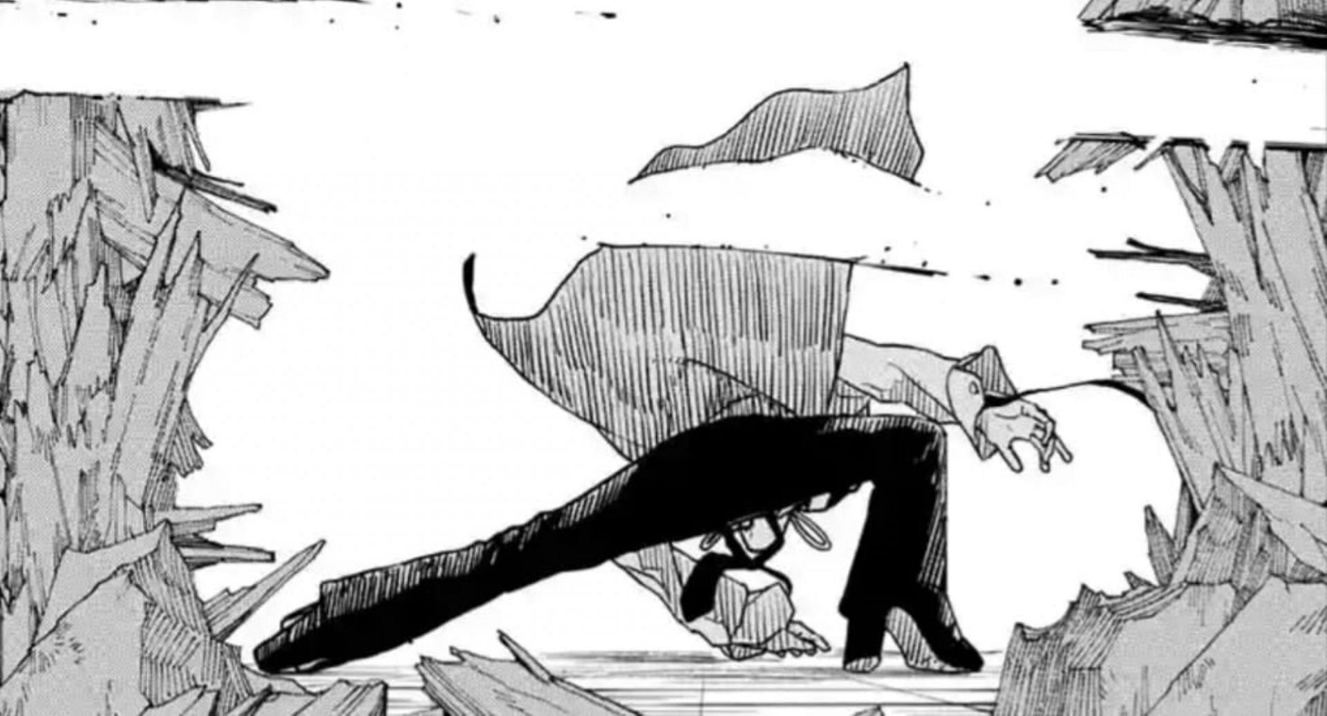 Chihiro attacks the sorcerer (Image via Takeru Hokazono/Shueisha)