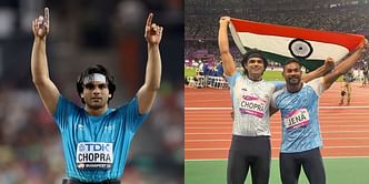 Neeraj Chopra wins gold at Asian Games 2023 and defends his title, Kishore Jena finishes a close second to clinch silver medal