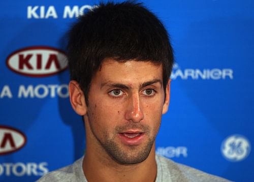 Novak Djokovic pictured at the 2009 Australian Open