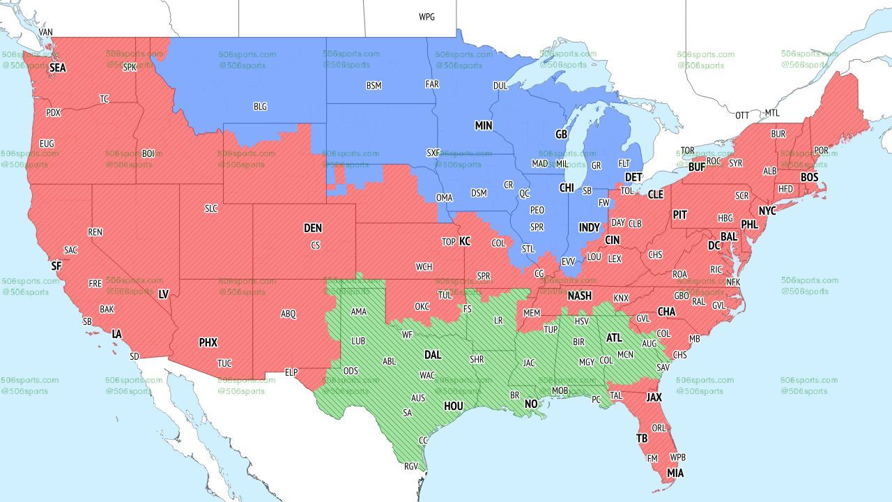 Philadelphia Eagles vs. New England Patriots: TV broadcast map for