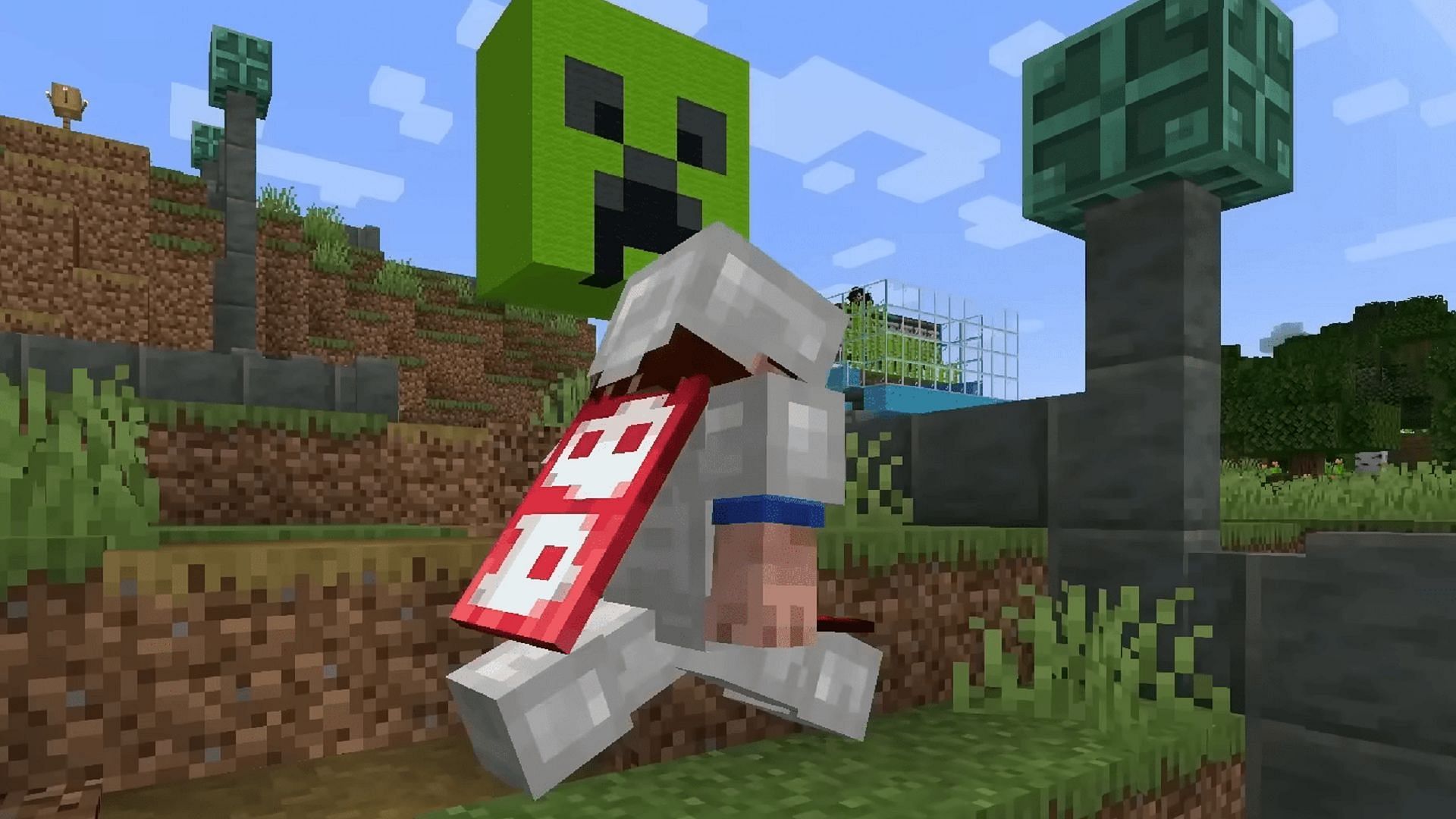 Ampoules en cuivre oxydées dans la bande-annonce de gameplay de Minecraft 1.21 lors du Live 2023 (Image via Mojang)