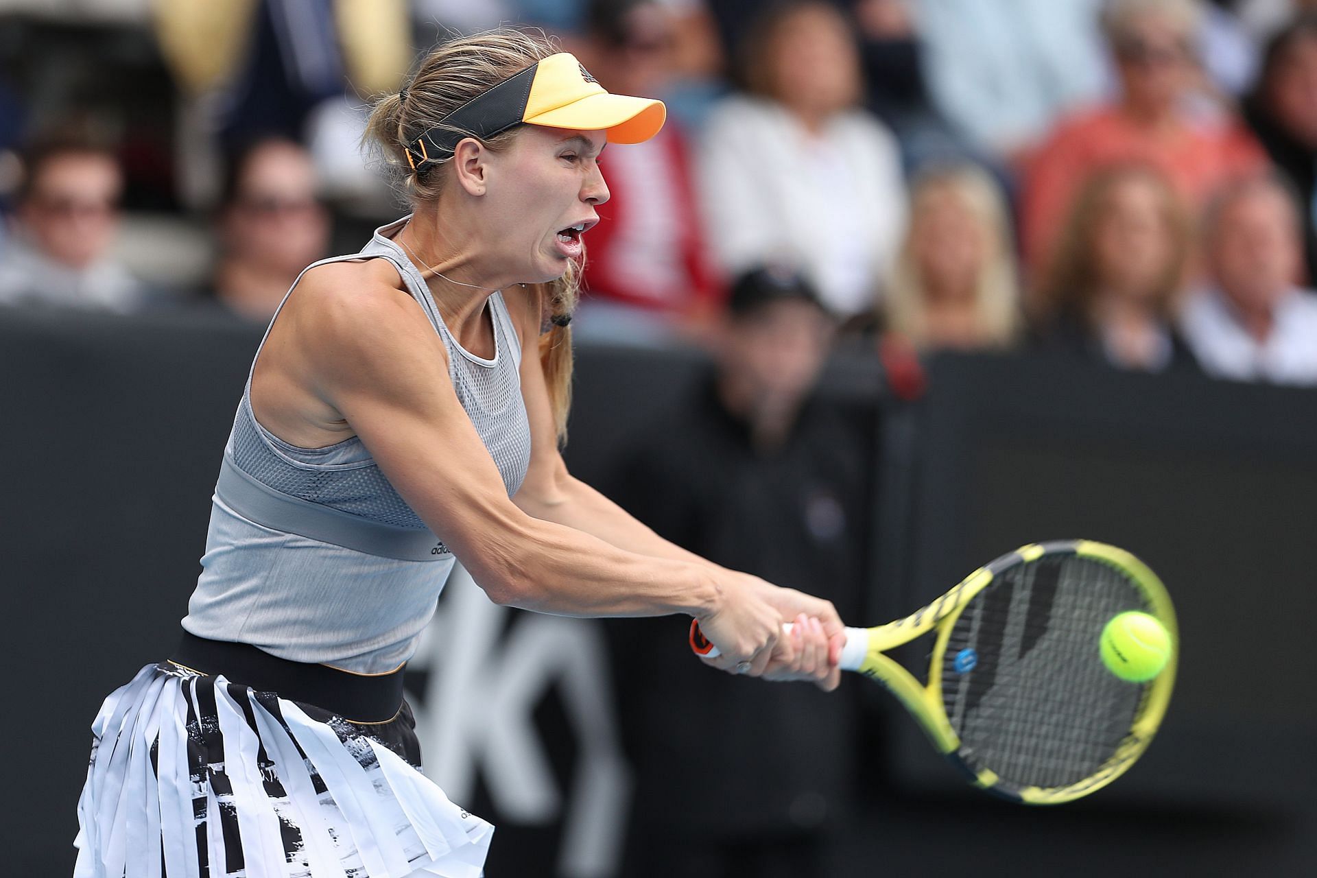 Caroline Wozniacki at the 2020 Women&#039;s ASB Classic