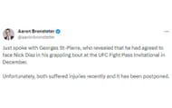 Aaron Bronsteter tweet regarding the grappling match