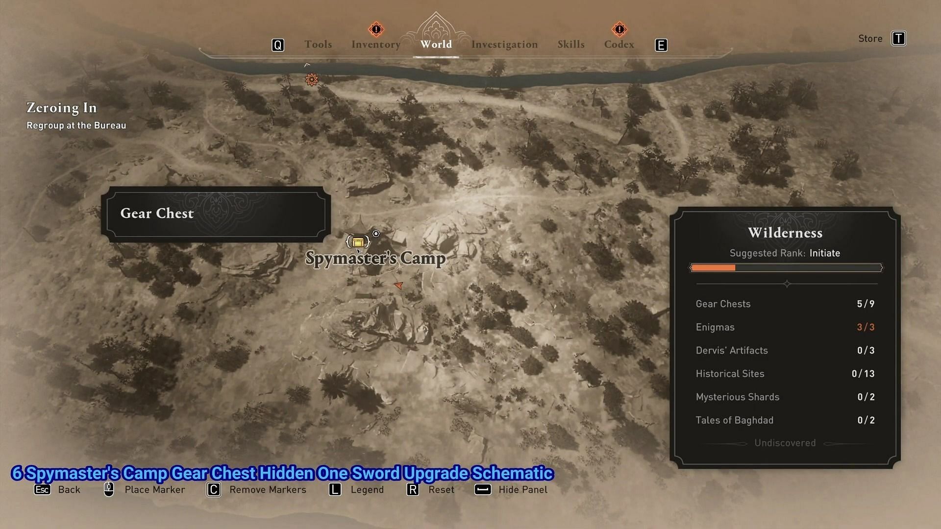 Spymaster&#039;s Camp Gear Chest location in Assassin&#039;s Creed Mirage (Image via ZaFrostPet/YouTube)