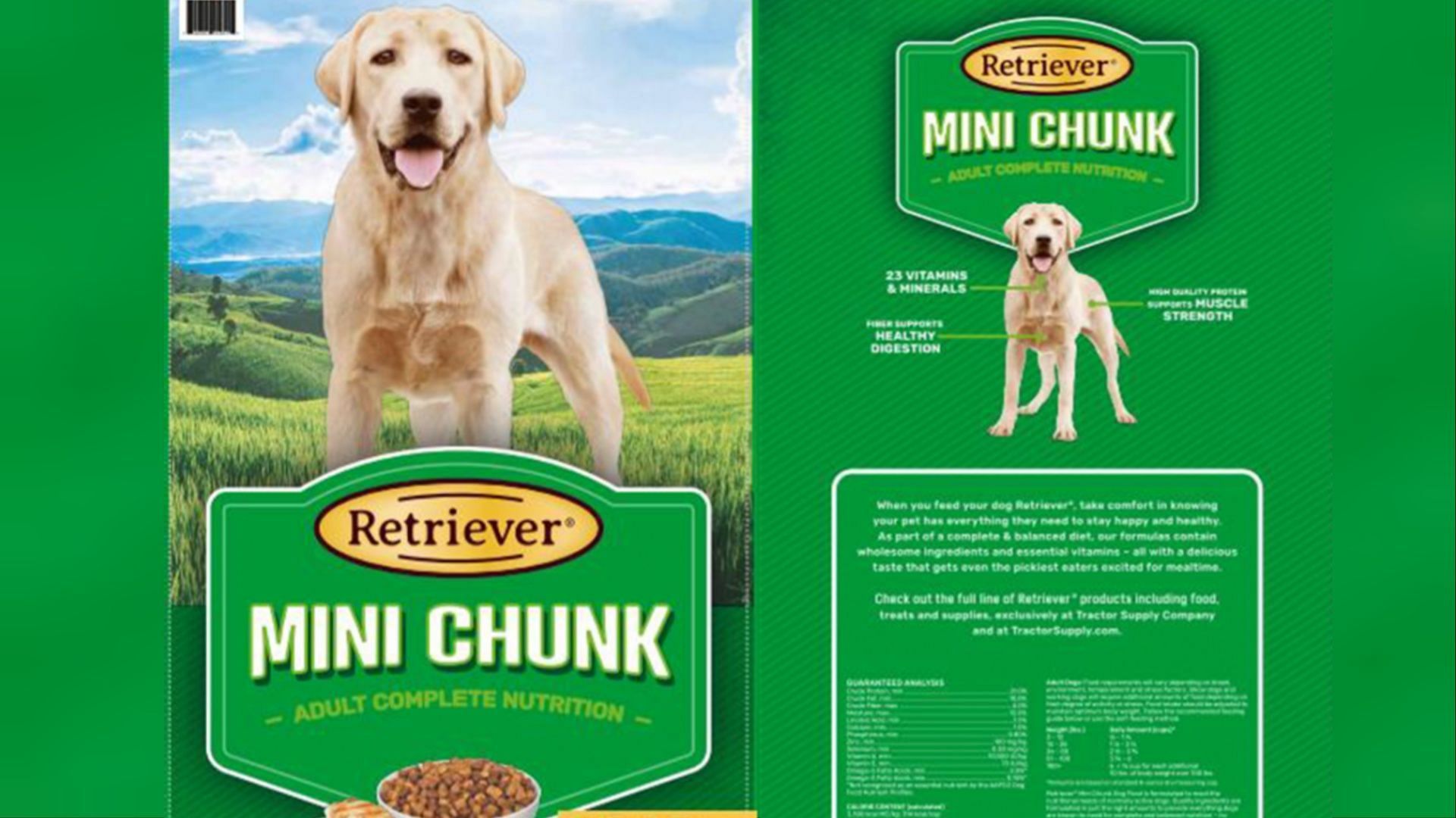The recalled Retriever Dry Dog Food may be contaminated with Salmonella (Image via FDA)
