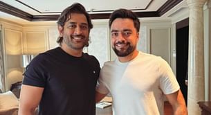 [Picture] “Always a pleasure” – Rashid Khan meets MS Dhoni ahead of AFG vs PAK 2023 World Cup match in Chennai