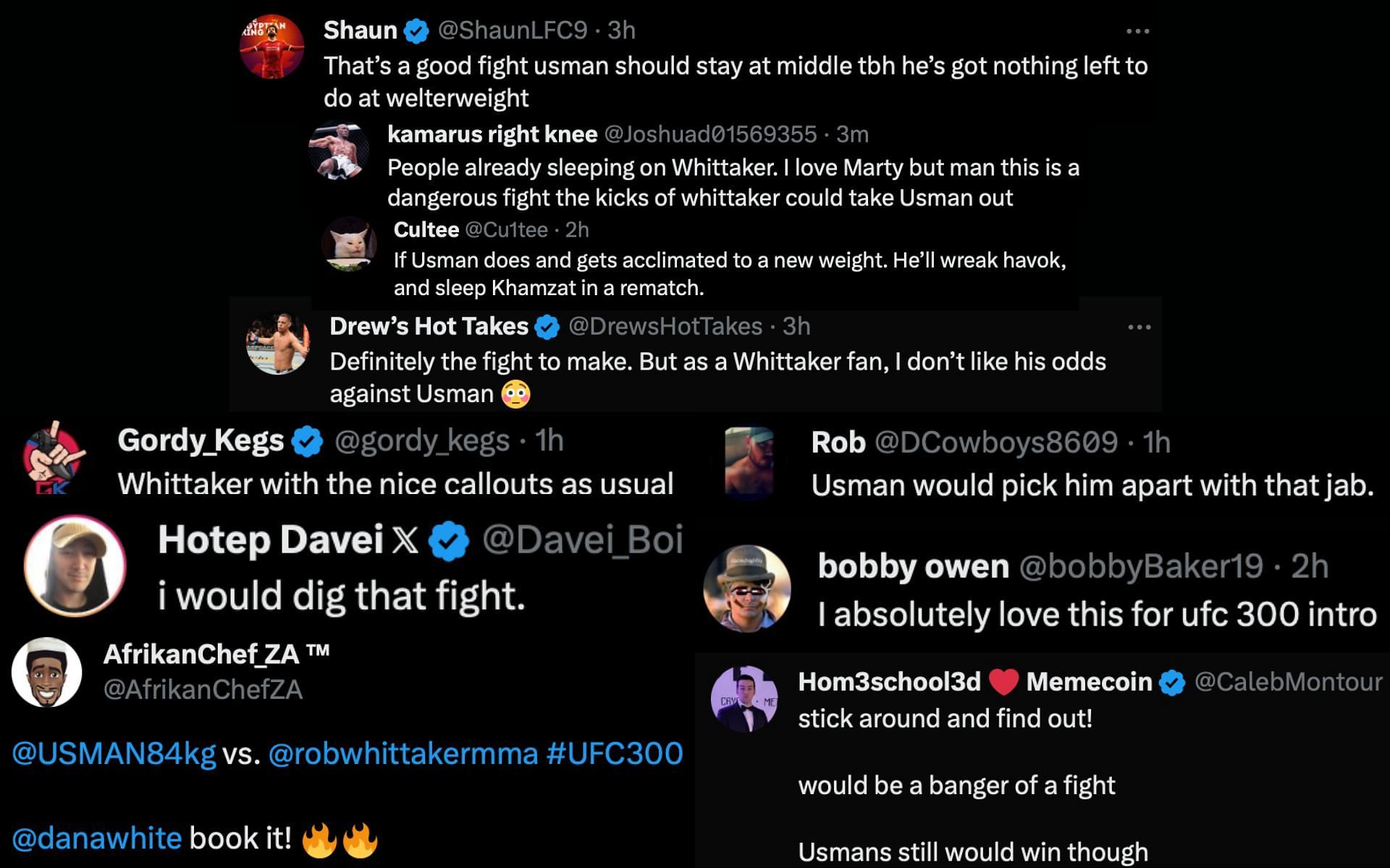 Fans react to Whittaker&#039;s comments on Usman.