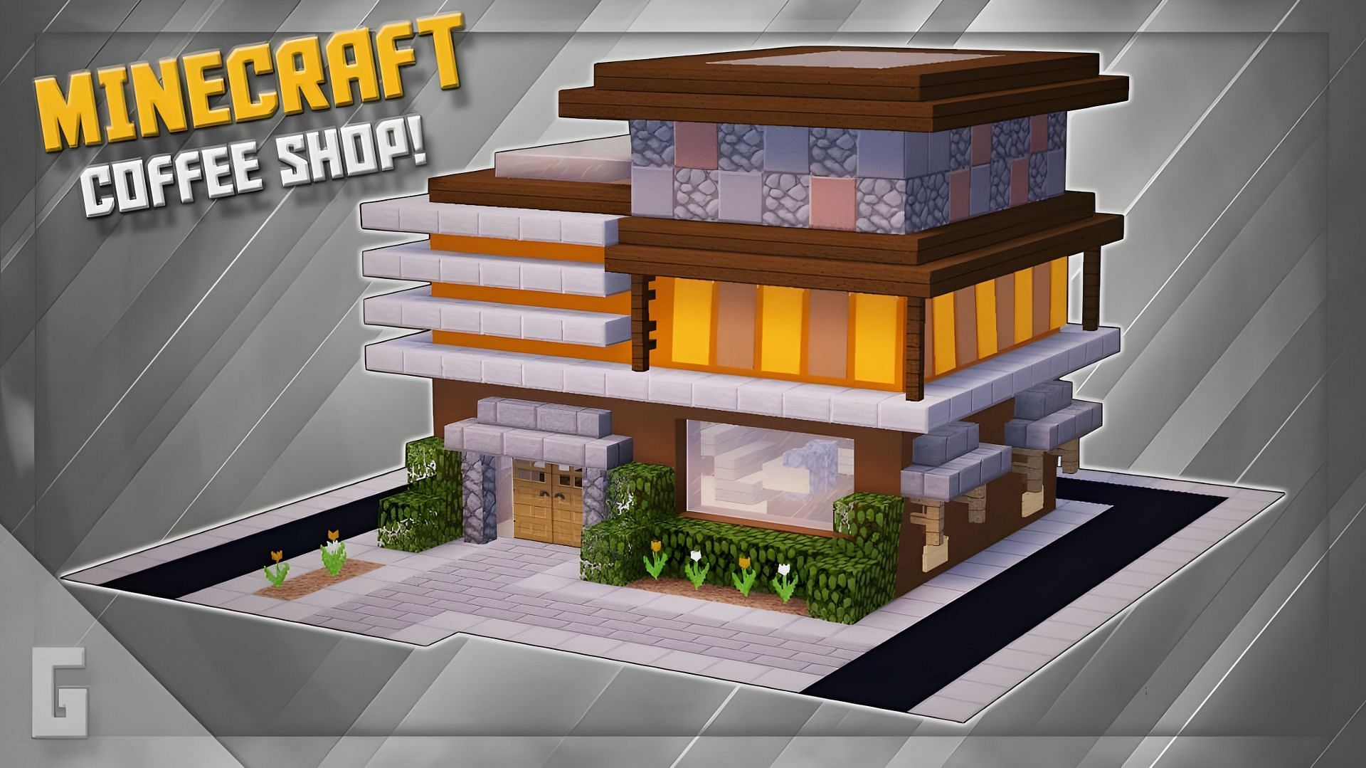 Minecraft coffee shop builds are brilliant (Image via Youtube/Greg Builds)