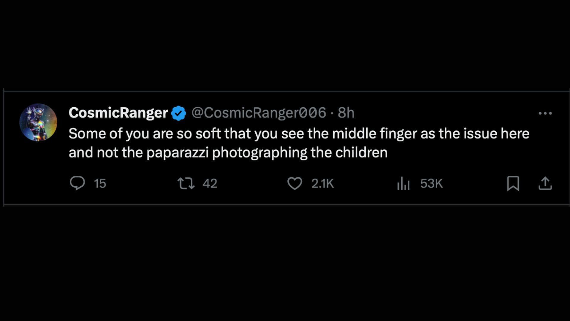 Netizens called out the paparazzi for taking pictures of children without consent (Image via X/@PopCrave)