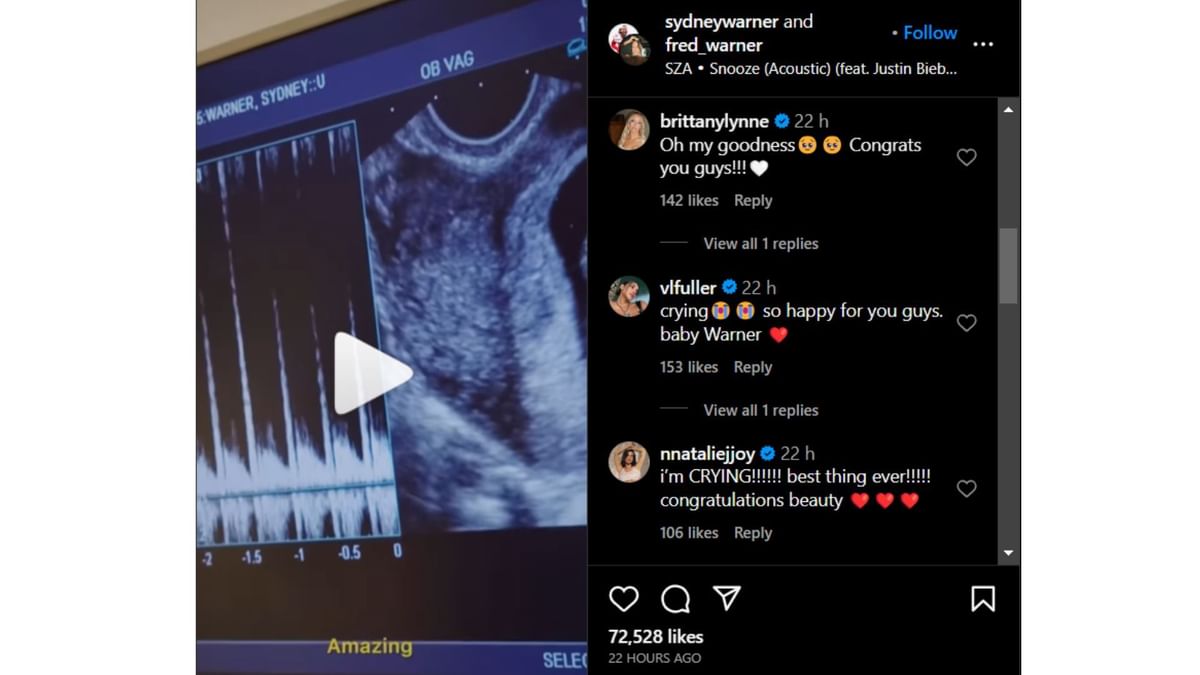 IN PHOTOS Fred Warner and wife Sydney reveal pregnancy with