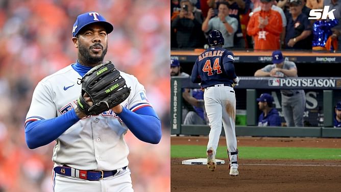 Aroldis Chapman invites scorn of fans after surrendering key HR to Astros' Yordan Alvarez in late stages of ALCS Game 2: "He blows"