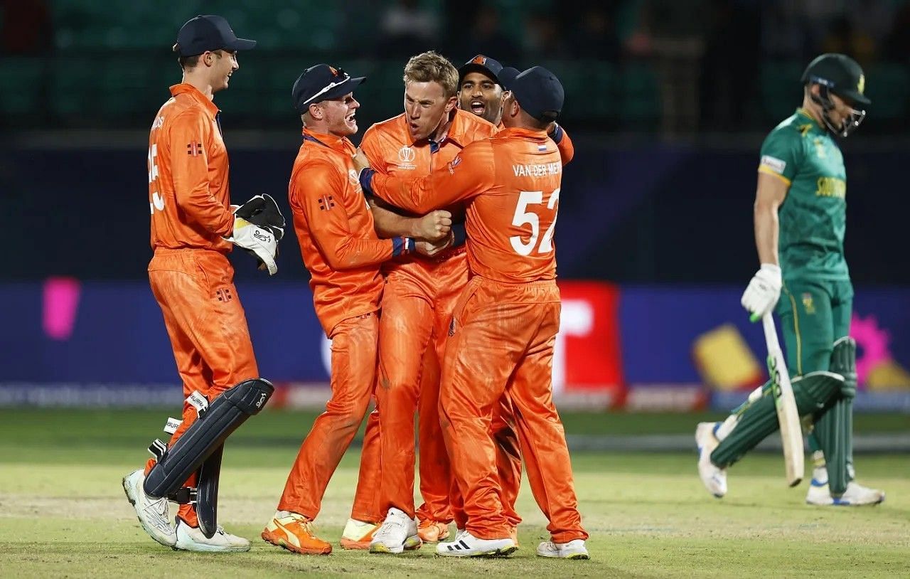 Netherland players elated after the wicket of David Miller [Getty Images]