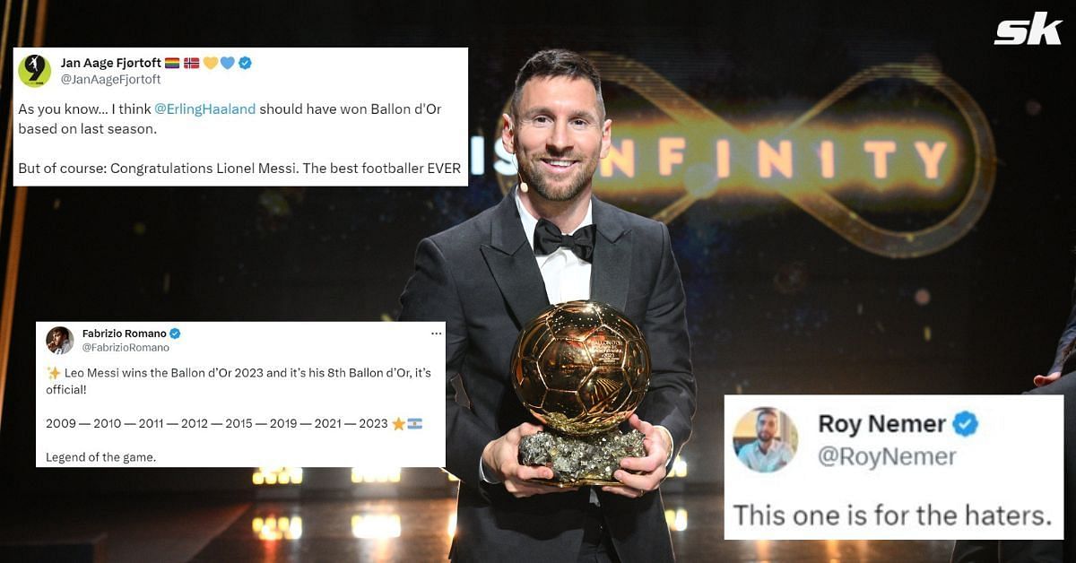 Who said what: Football world reacts as Lionel Messi wins 8th Ballon d&rsquo;Or