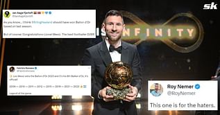 “The best in history”, “This one is for the haters” – Who said what: Football world reacts as Lionel Messi wins 8th Ballon d'Or