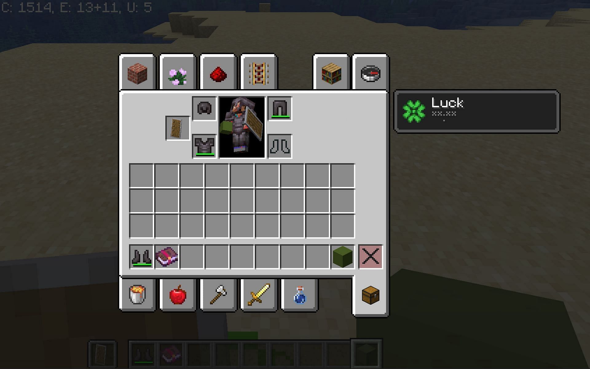 Luck effect (Image via Mojang)