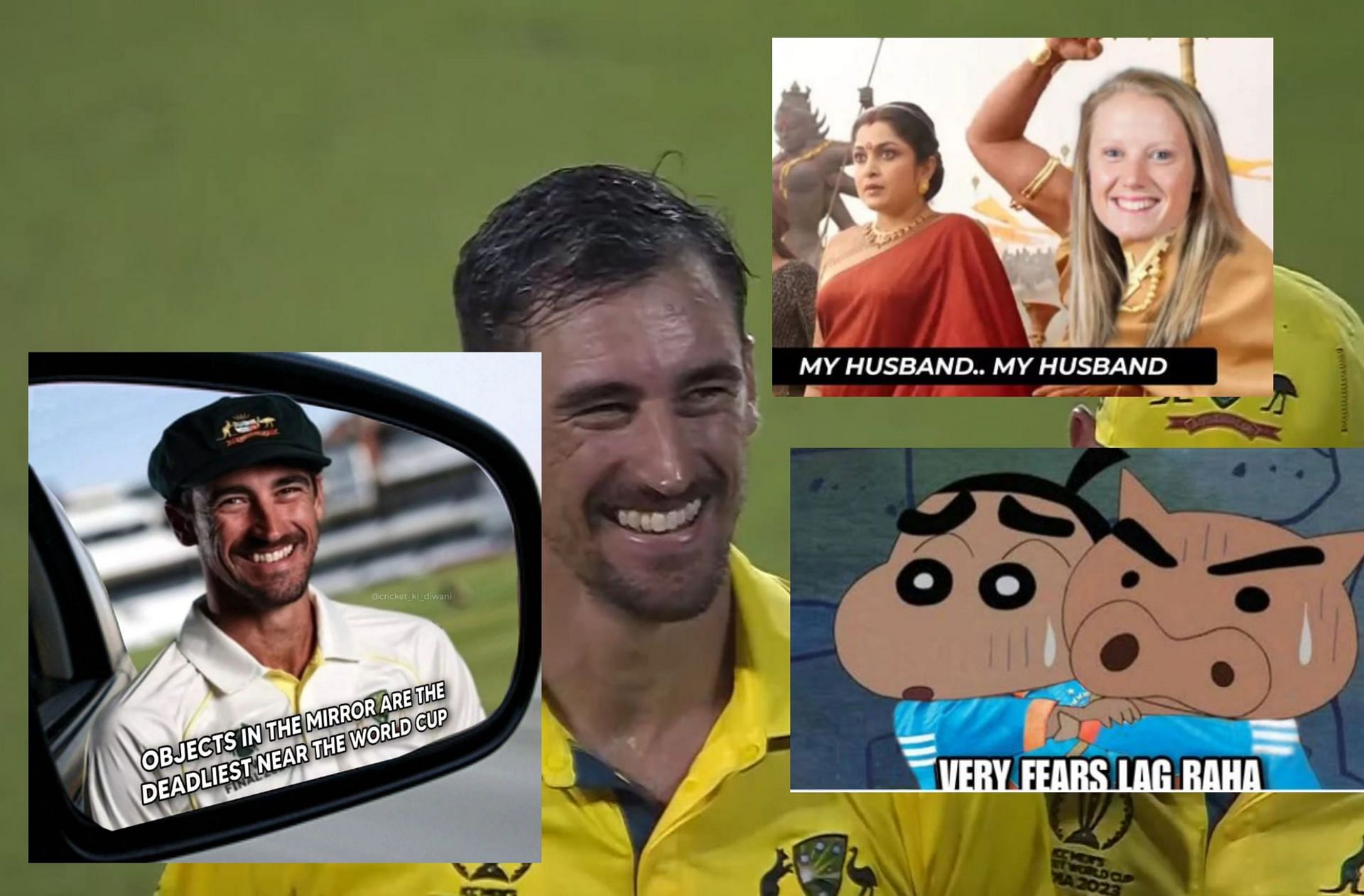 Fans react after Mitchell Starc picks up a hat-trick against Netherlands on Saturday. 