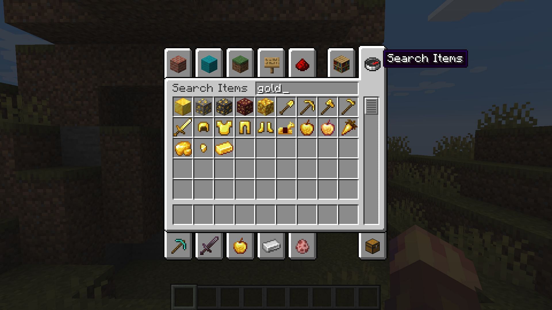 Creative Mode makes accessing just about any resource a breeze (Image via Mojang)