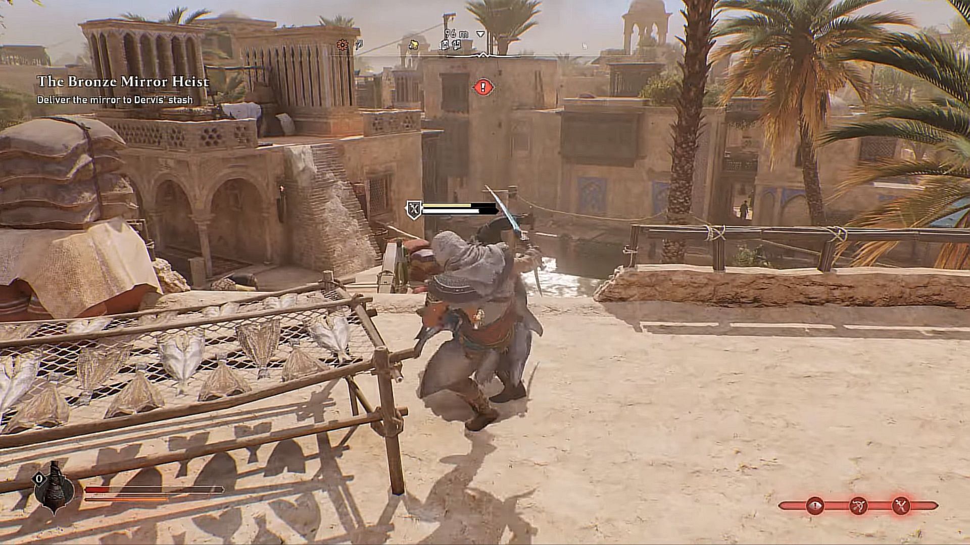 Some of Basim&#039;s actions are not strictly legal (Image via Ubisoft)