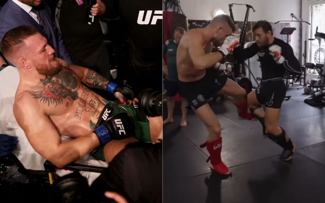 "Making sure that leg is cherry" - Conor McGregor shows swift kick-checking drills ahead of highly anticipated UFC comeback