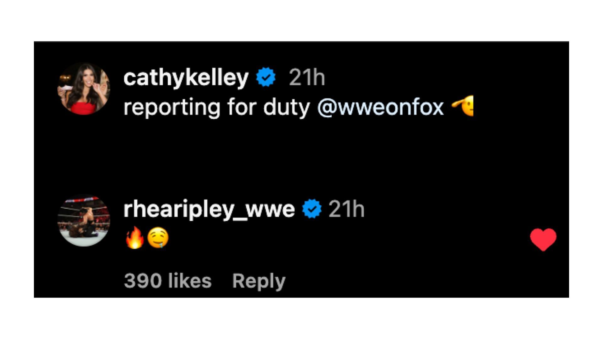 Ripley replied to Kelley&#039;s Instagram reel.
