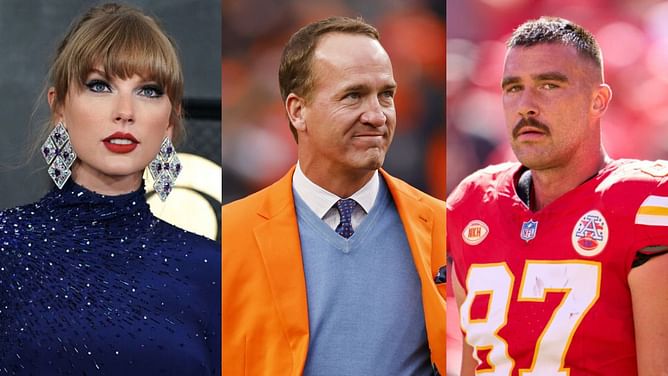 Travis Kelce and Taylor Swift's alleged linkup has Peyton Manning's stamp of approval: “As long as he's catching balls"