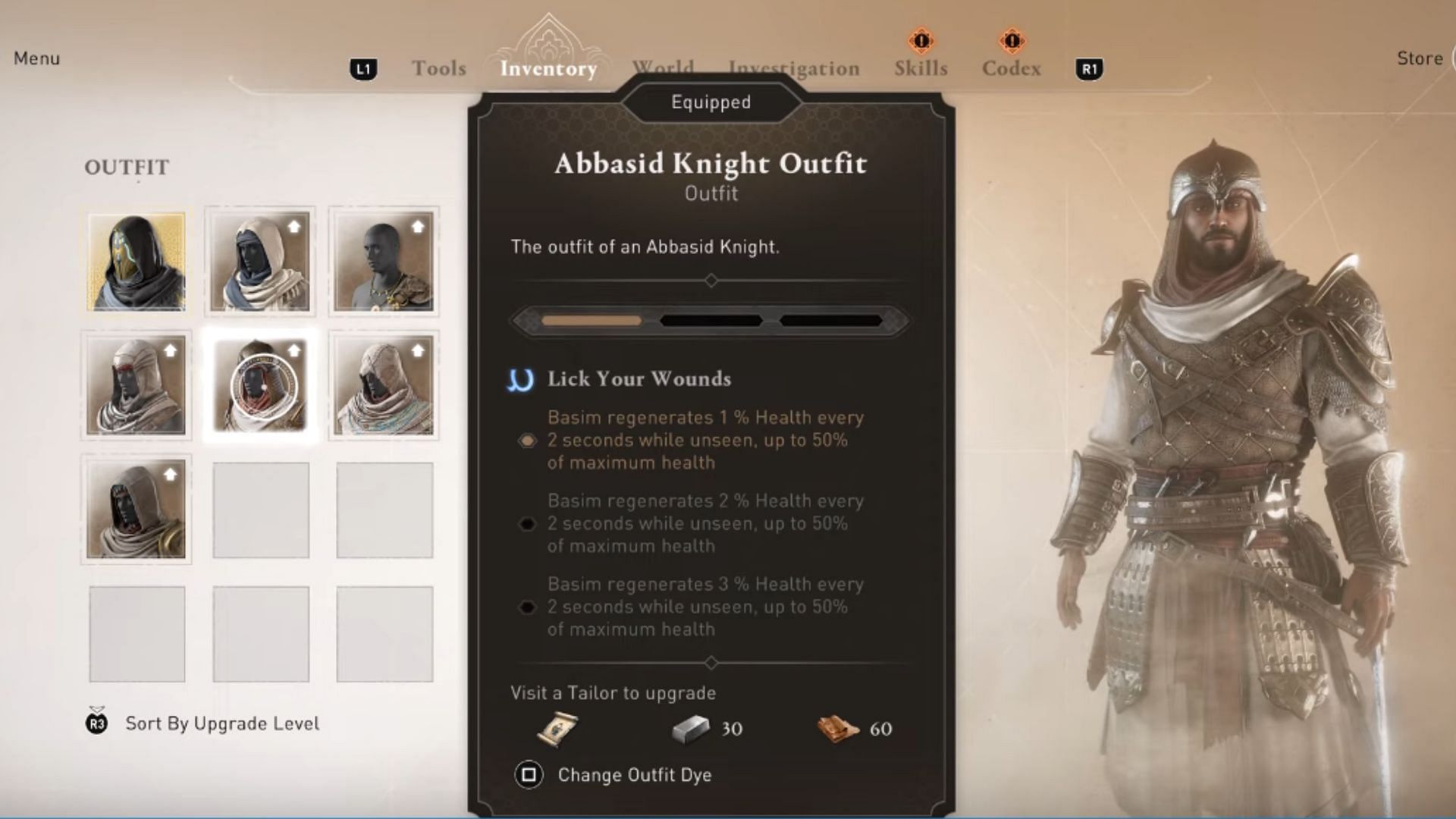 Abbasid Knight outfit (Image via Ubisoft)