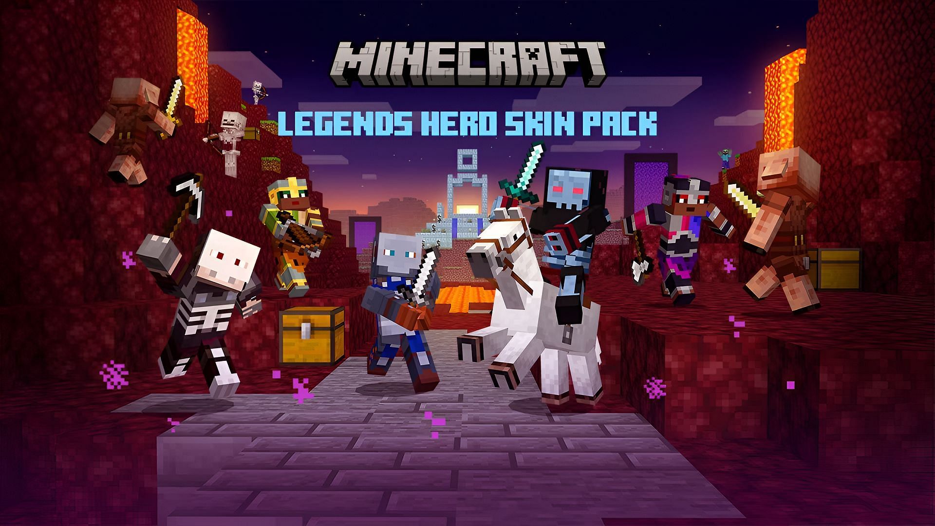 Legends skins debut in a new Bedrock Edition skin pack (Image via Mojang)