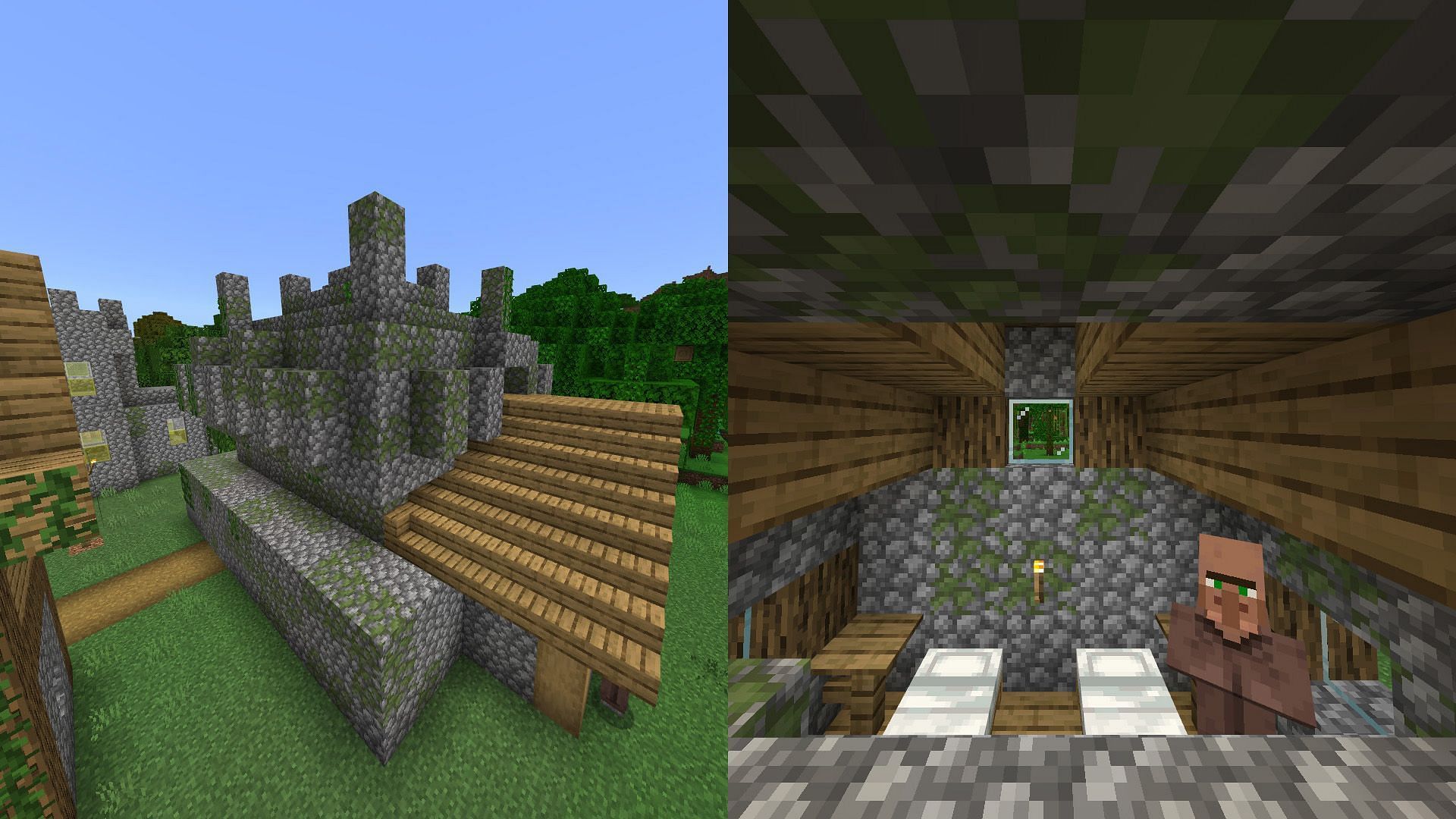 The Village House is trapped within a Jungle Temple (Image via Mojang)