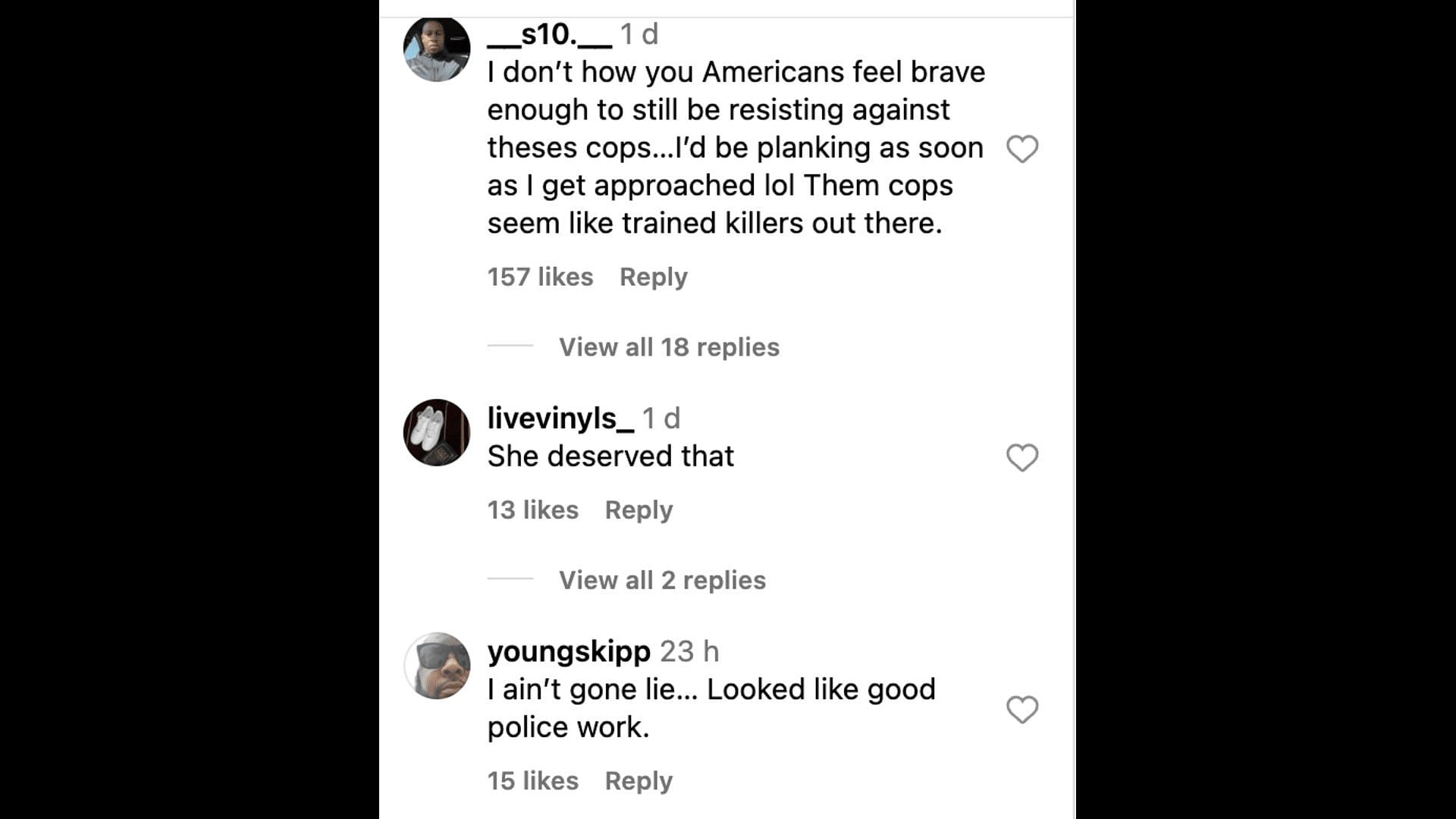 Social media users debate as a video of a cop hitting a woman goes viral: Reactions explored. (Image via Instagram)