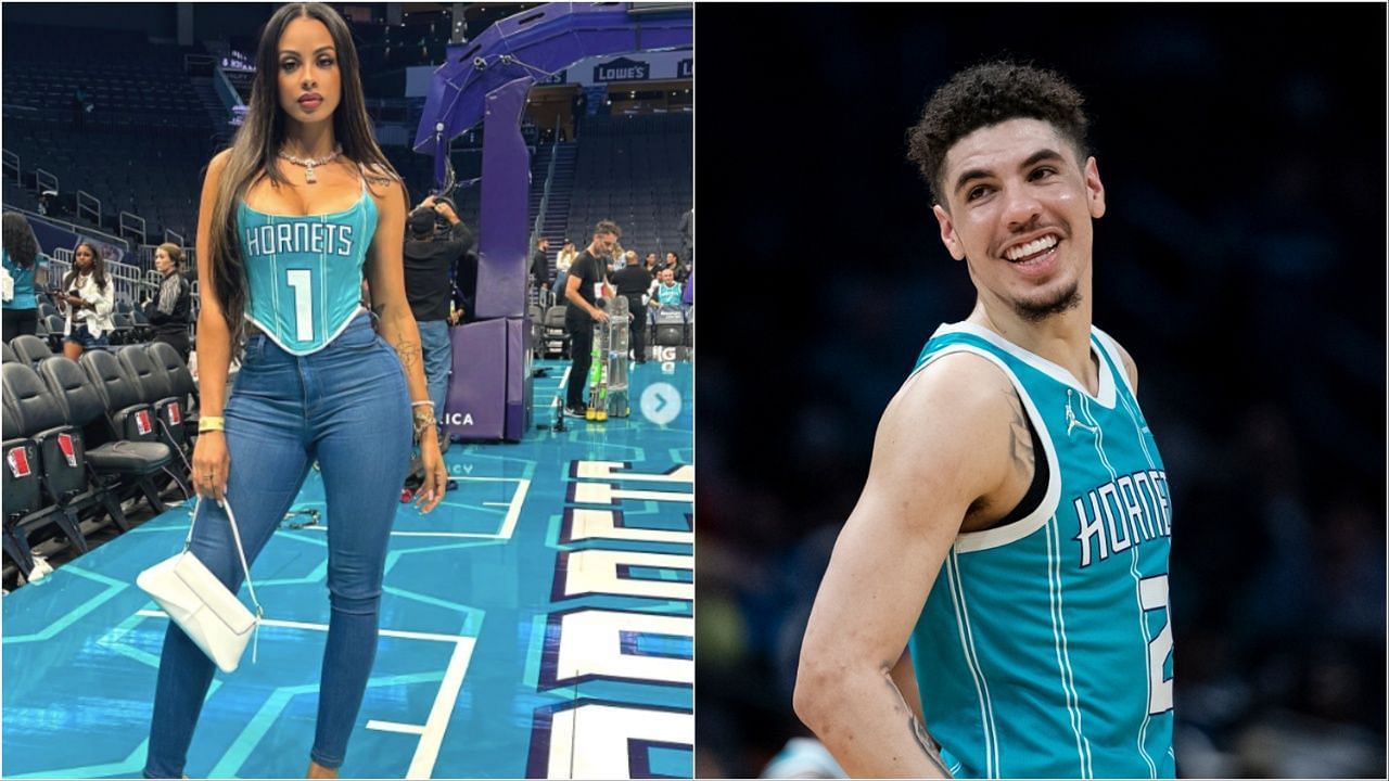 Ana Montana attended LaMelo Ball and Hornets game against Hawks 