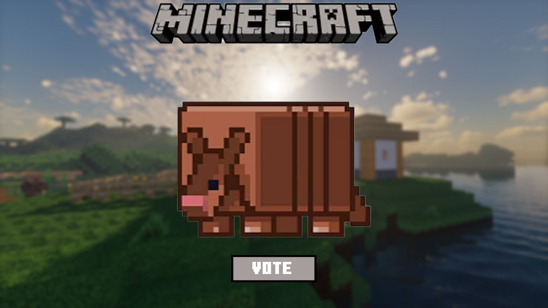 Vote for the Armadillo in Mob Vote 2023 in Minecraft (Image via Mojang) 