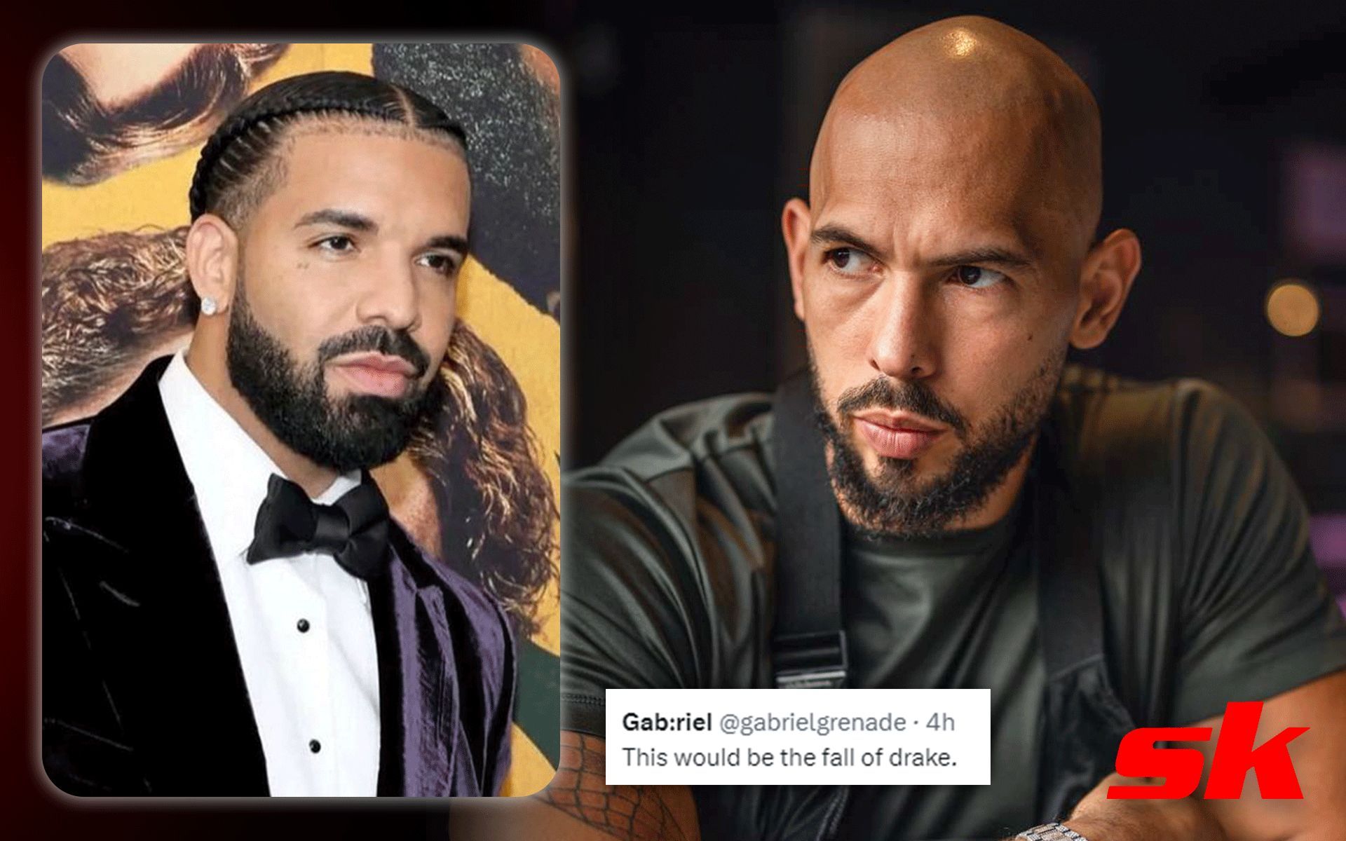 Drake's two-word retort after Andrew Tate disrespects Canada unfolds ...