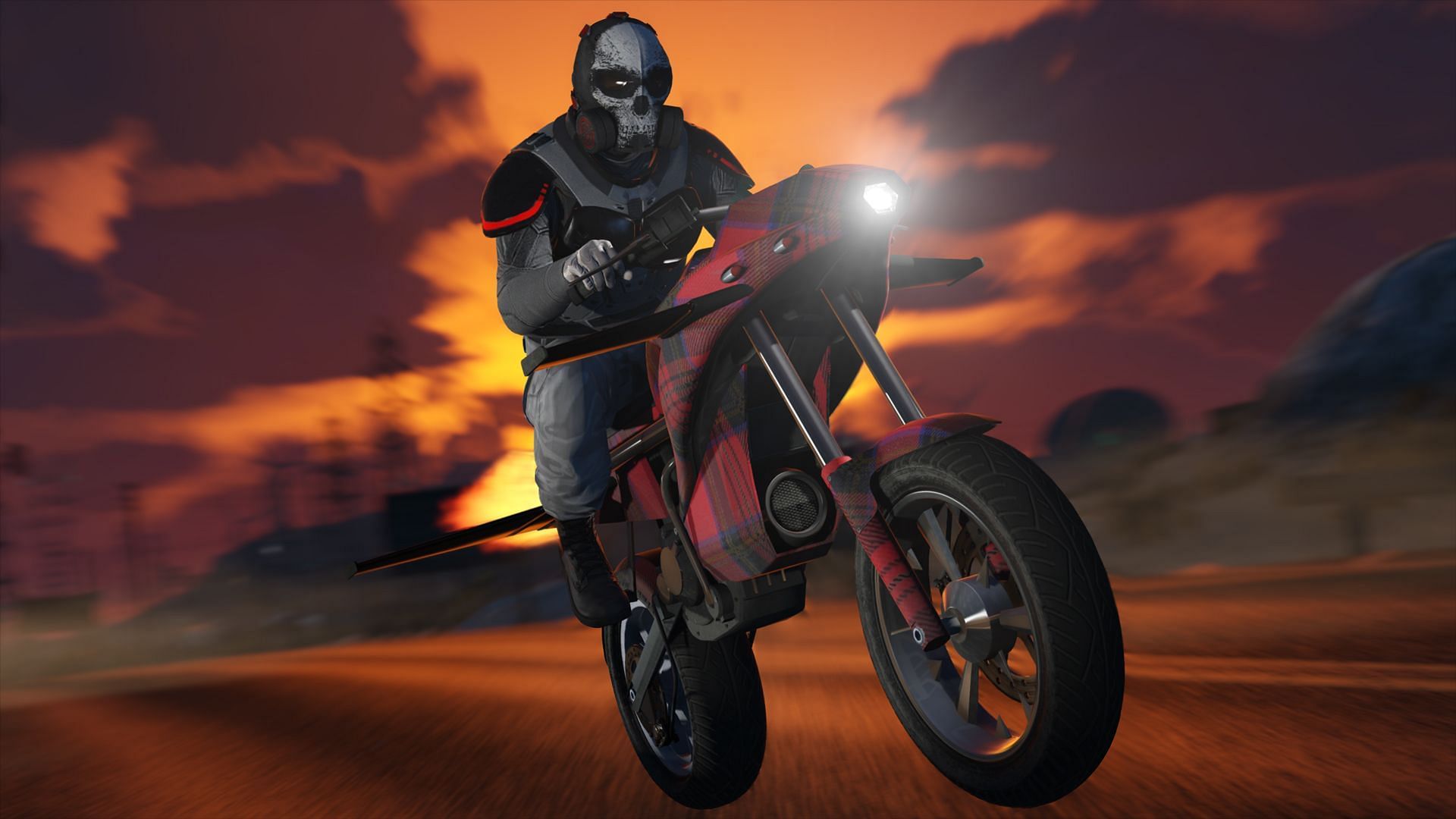 If you&#039;ve unlocked homing missiles for this bike, then it&#039;s a great weaponized vehicle (Image via Rockstar Games)