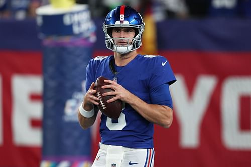 Daniel Jones during Seattle Seahawks v New York Giants