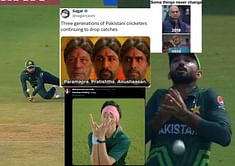 "Parampara Pratishtha Anushasan"- Top 10 funny memes after Pakistan's fielders drop multiple catches & allow Australia to score heavily