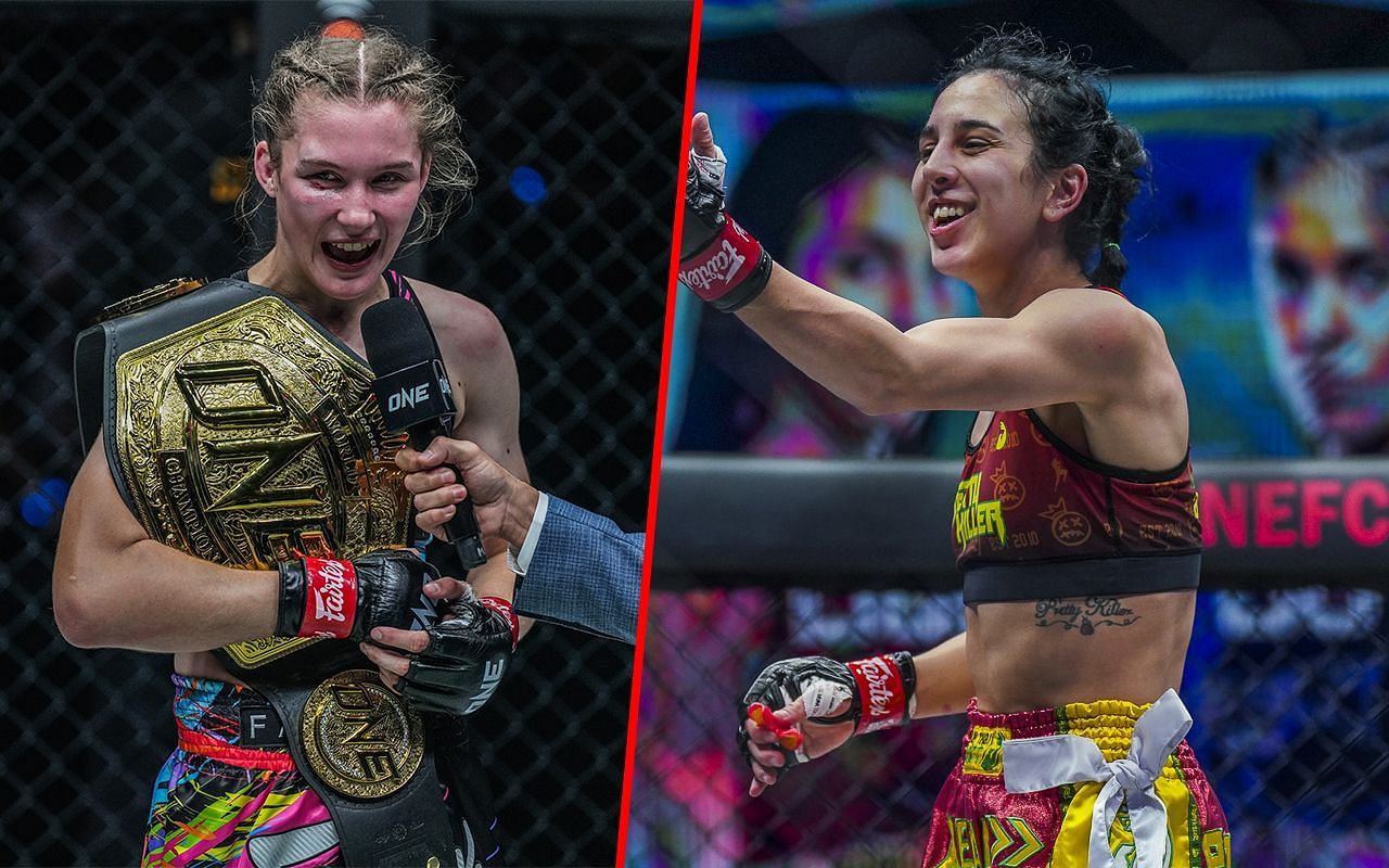 Smilla Sundell (L) / Iman Barlow (R) -- Photo by ONE Championship