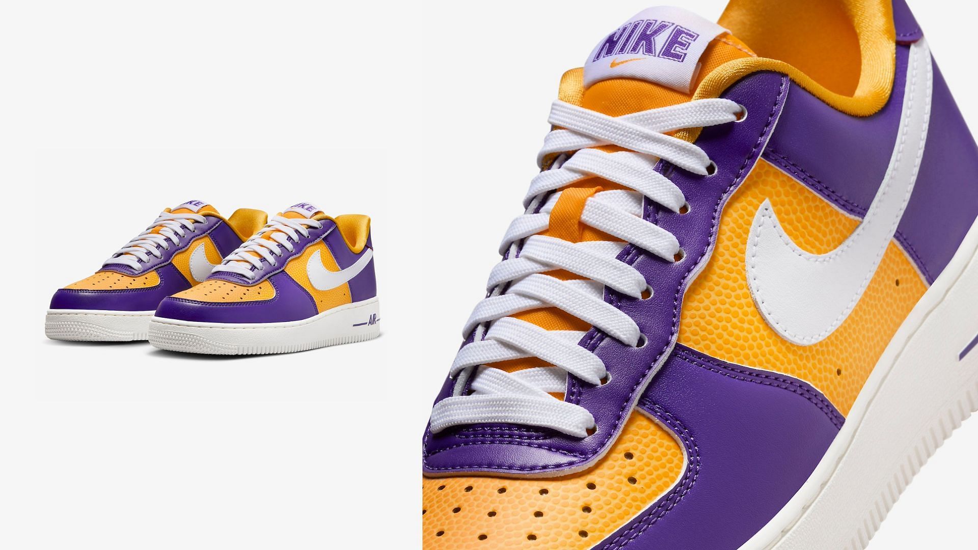 Purple and gold on sale air force ones