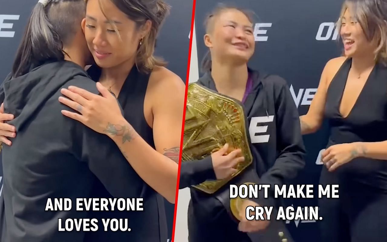 Stamp Fairtex and Angela Lee share a heart-warming moment backstage of OFN14 [Credit: ONE Championship]