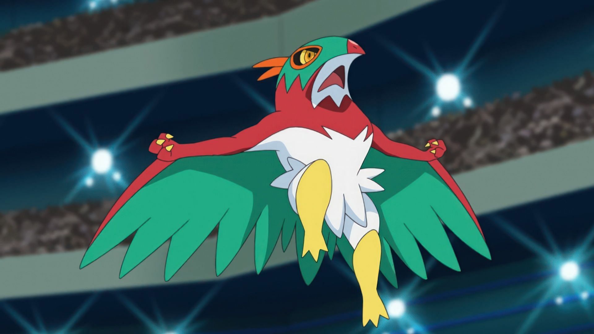 Hawlucha, as seen in the anime (Image via The Pokemon Company)